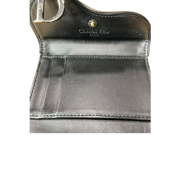 129. Christian Dior Blue Saddle Wallet - Picture 5 of 6